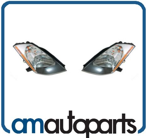 03 04 05 Nissan 350Z Headlights Head Lights Lamps PAIR