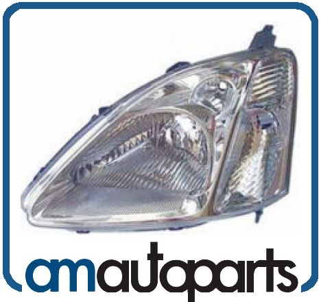 02 03 Honda Civic Hatchback Headlight Head Lamp LH New